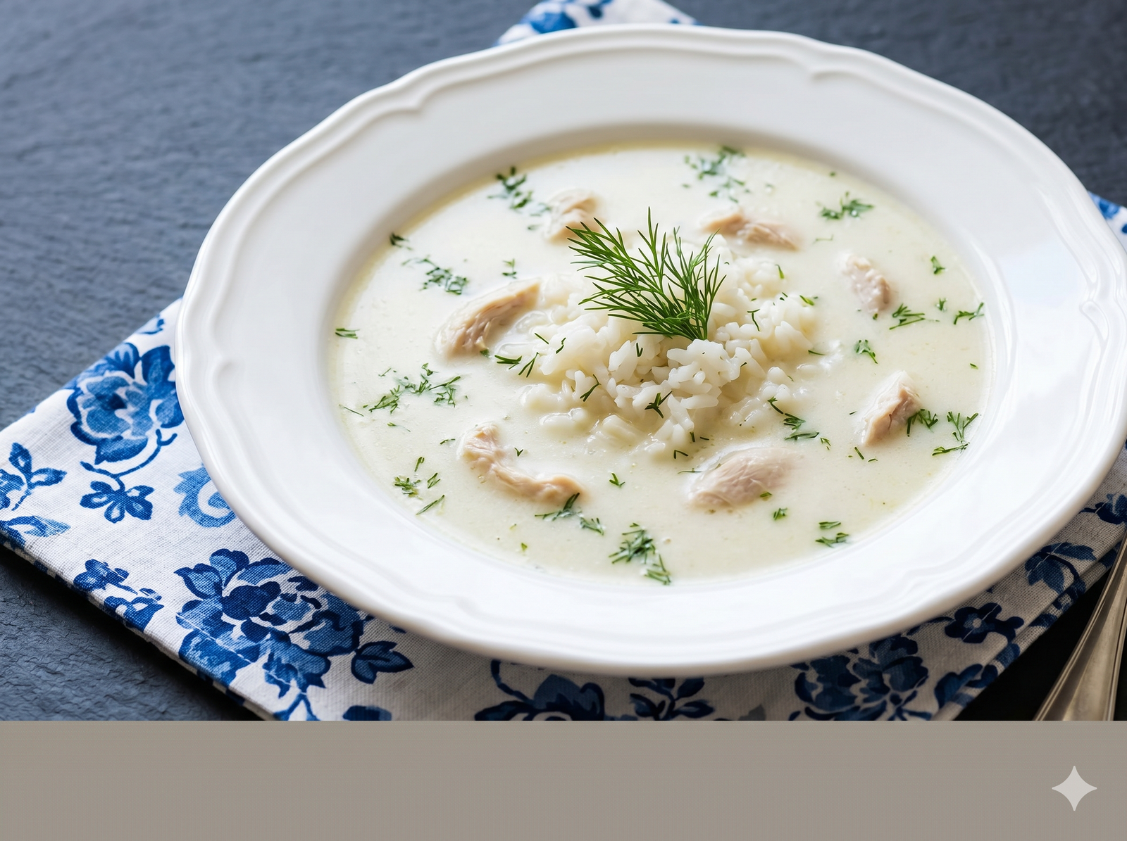 Ciorba a la grec de pui