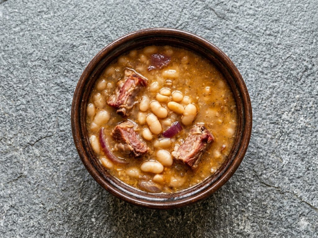 Ciorba de fasole cu afumatura